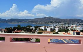 Pink House With Panoramic View To Porto Rafti